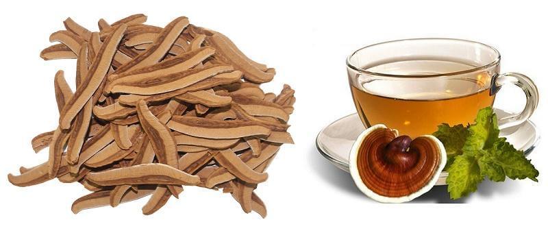 trà nấm linh chi giúp giảm đau bụng kinh nguyệt