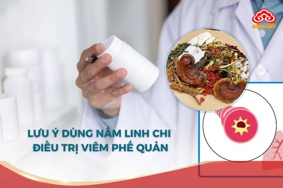 Lưu ý khi sử dụng nấm linh chi hỗ trợ điều trị bệnh viêm phế quản