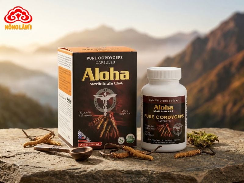 Đông Trùng Hạ Thảo Usa Mỹ: Nguồn Gốc, Sản Phẩm &Amp; Giá Bán 9 Sản phẩm aloha pure cordyceps của hãng aloha medicinals
