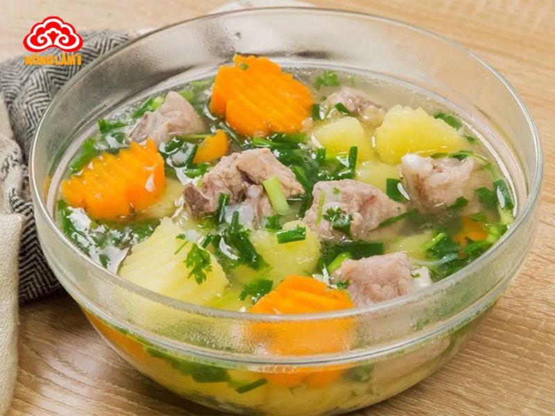 Canh nấm linh chi thịt heo