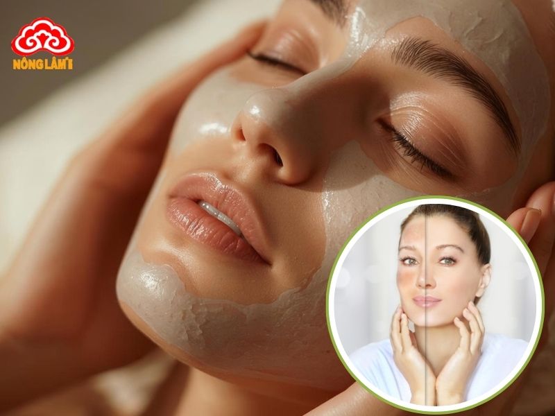 Đắp mặt nạ nấm lim xanh để làm mờ nám từ bên ngoài