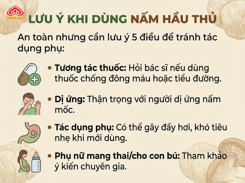 Nấm Hầu Thủ: Giá Trị Dinh Dưỡng, Công Dụng &Amp; Cách Dùng 12 Lưu ý khi sử dụng nấm hầu thủ