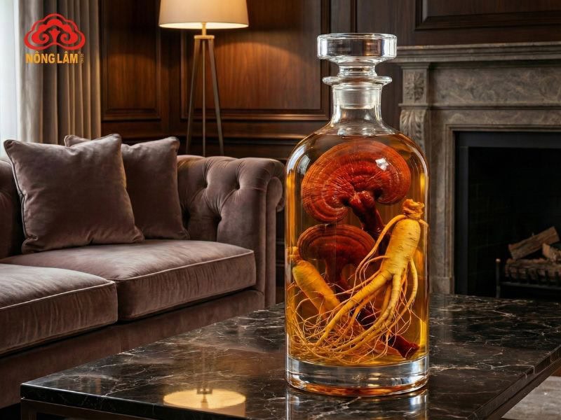 Rượu Rấm Linh Chi: Công Dụng Và Hướng Dẫn Ngâm Rượu Đúng Cách 12 Rượu nấm linh chi và nhân sâm