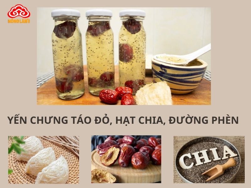 Cách Chưng Yến Đường Phèn Táo Đỏ Hạt Chia Đúng Cách 5 Yến chưng táo đỏ, hạt chia đường phèn