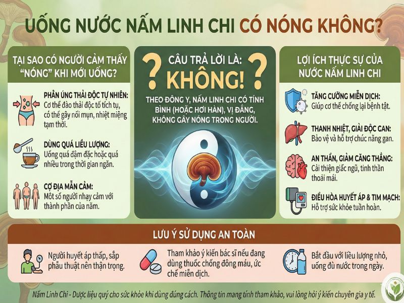Uống Nước Nấm Linh Chi Có Bị Nóng Hay Không? 5 Uống nước nấm linh chi có bị nóng không