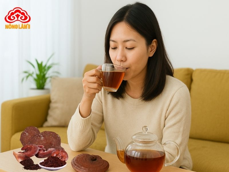 Dùng trà bào tử nấm linh chi mỗi ngày mang lại nhiều lợi ích cho sức khỏe