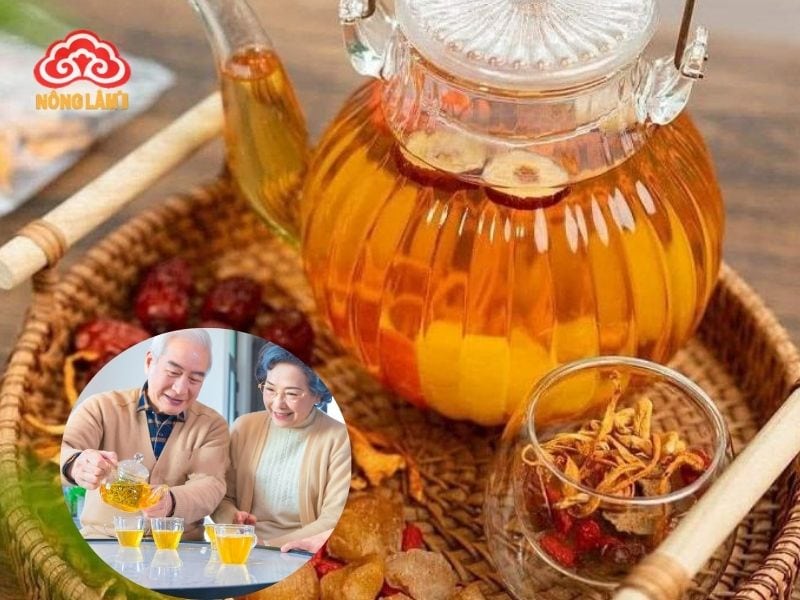 Trà đông trùng hạ thảo được người già thường xuyên sử dụng