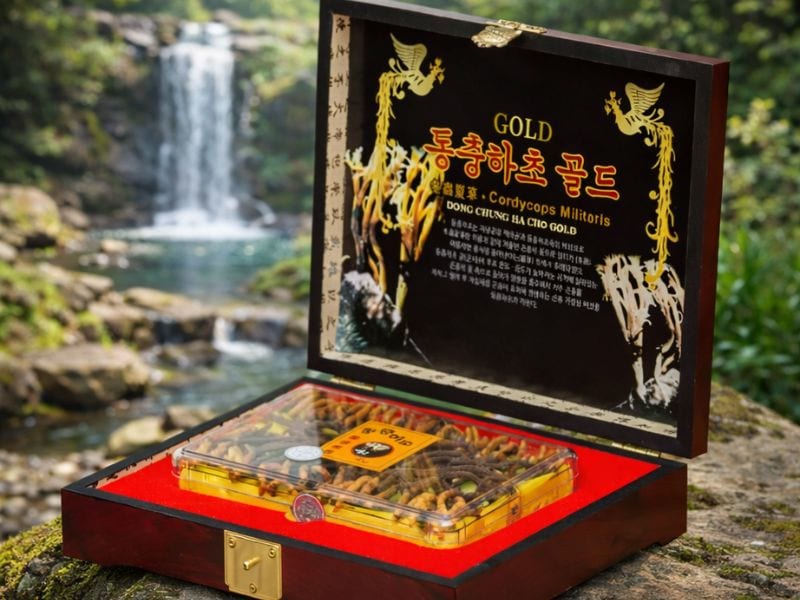 Đông Trùng Hạ Thảo Hộp Gỗ: Nguồn Gốc, Sản Phẩm &Amp; Giá Bán 13 Đông trùng hạ thảo hàn quốc gold nguyên con hộp gỗ 45g