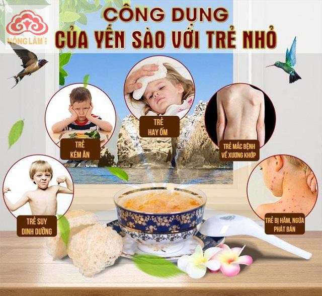 Cách dùng yến sào cho trẻ bị ho