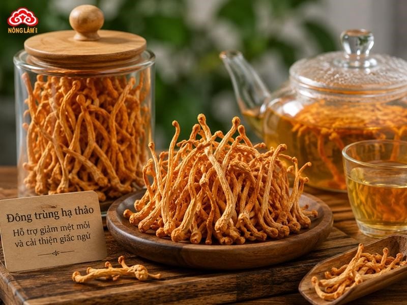 Người Cao Huyết Áp Nên Ăn Gì Và Kiêng Gì? 21 Đông trùng hạ thảo là thảo dược phù hợp cho người huyết áp cao bị stress, mất ngủ