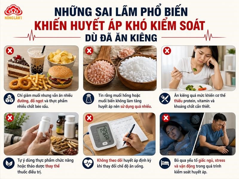 Người Cao Huyết Áp Nên Ăn Gì Và Kiêng Gì? 22 Những sai lầm khiến huyết áp khó kiểm soát