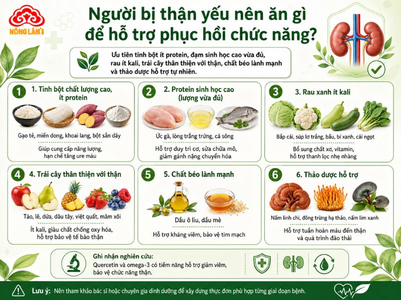 Thực phẩm tốt cho người thận yếu
