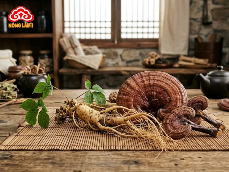 Nấm Linh Chi Kết Hợp Với Nhân Sâm Có Tốt Không? 7 Nấm linh chi và nhân sâm đều là hai dược liệu quý trong y học cổ truyền phương đông